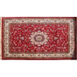A modern machine-made Kashmir rug,