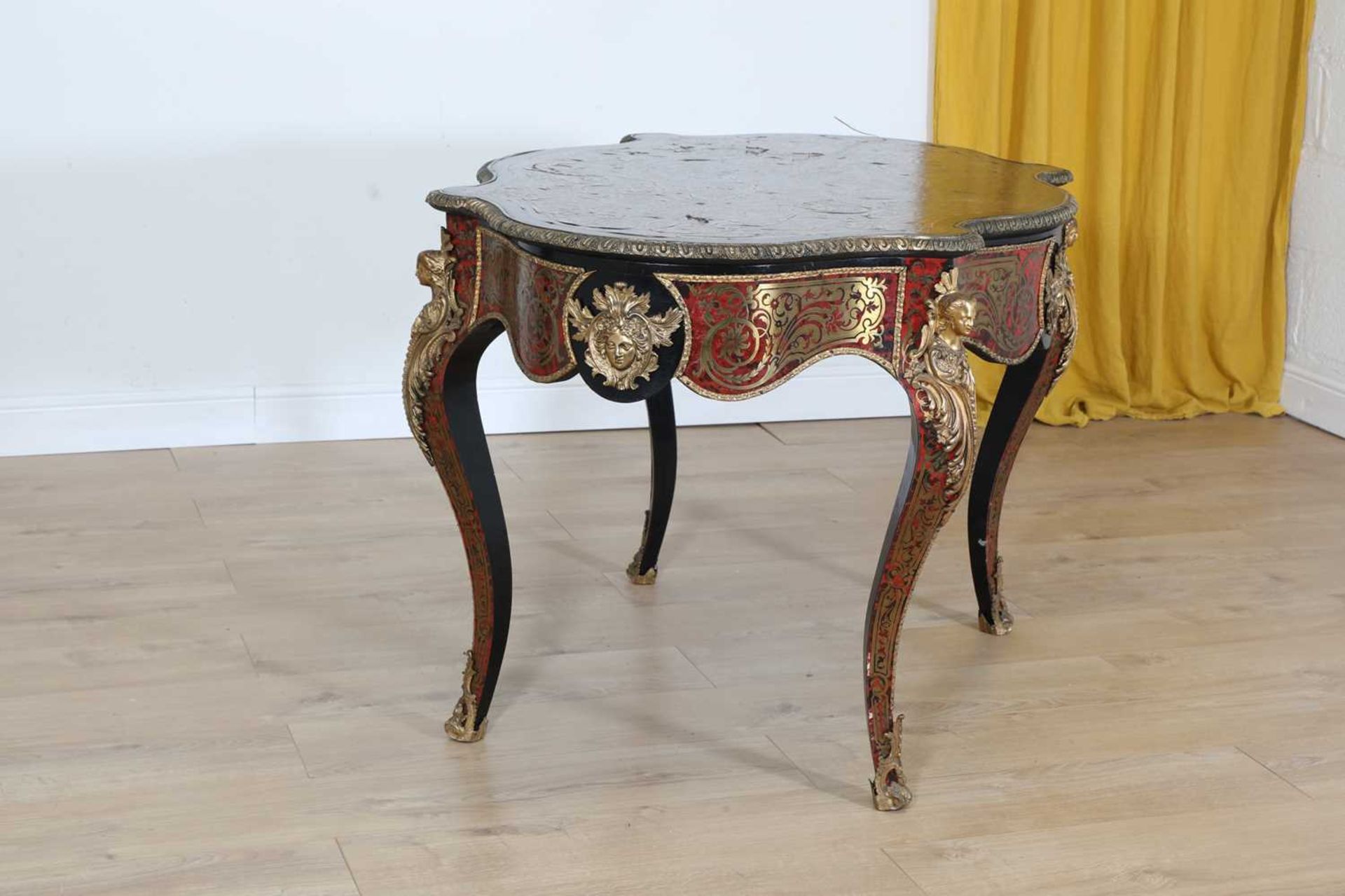 A French Napoleon III tortoiseshell, bronze and ormolu centre table, - Image 3 of 6
