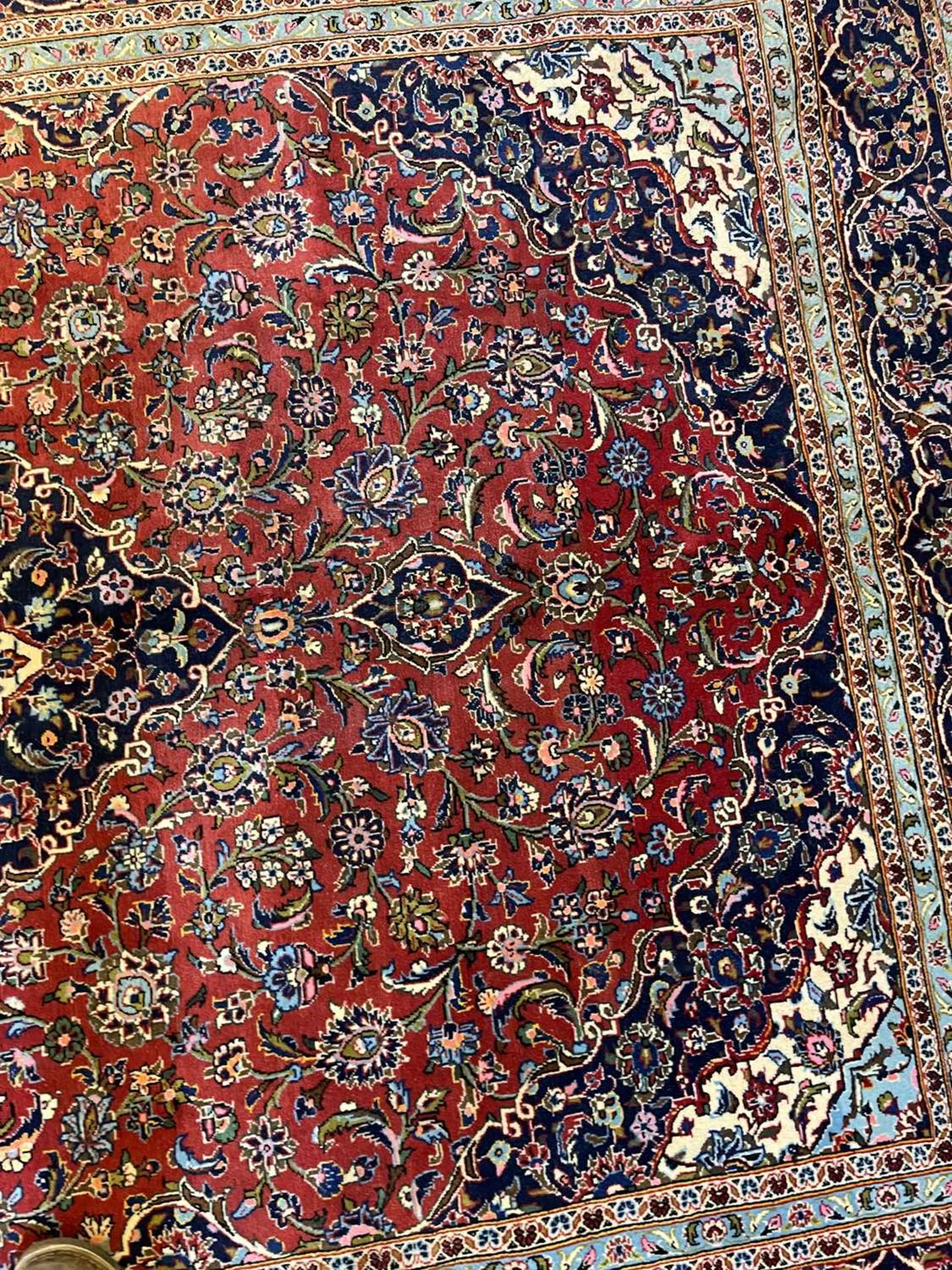 A Persian Kashan carpet, - Image 3 of 15