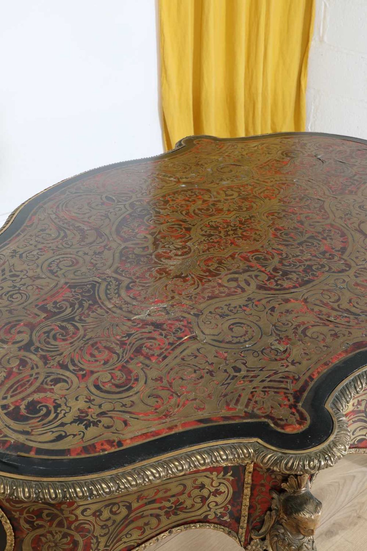 A French Napoleon III tortoiseshell, bronze and ormolu centre table, - Image 6 of 6