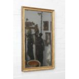 A George III gilt-framed wall mirror,