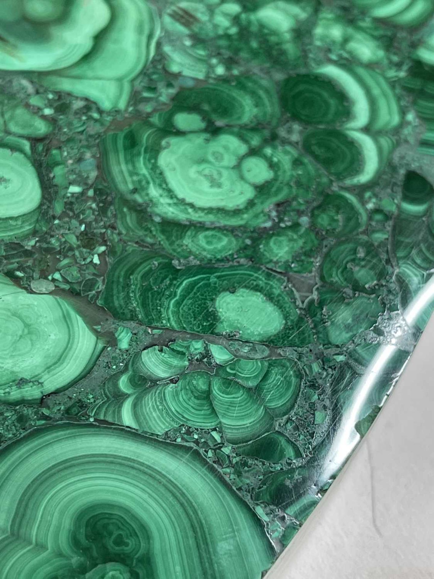 A near pair of malachite tabletops, - Image 45 of 55