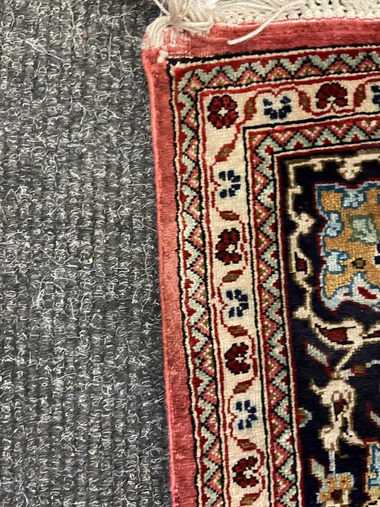 A Persian silk rug, - Image 5 of 8