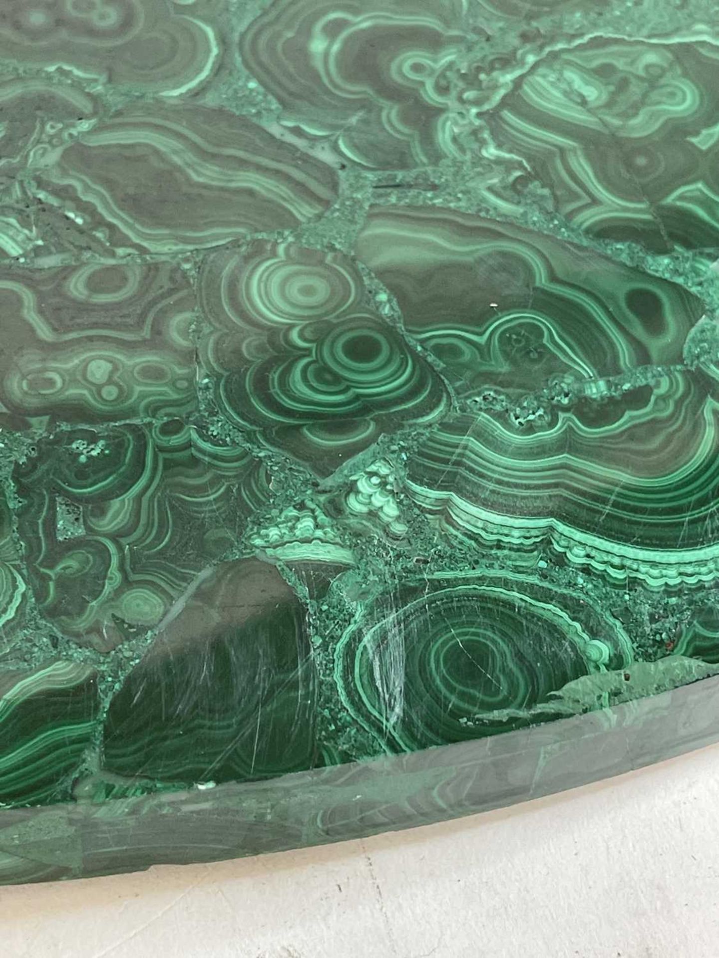 A near pair of malachite tabletops, - Image 10 of 55