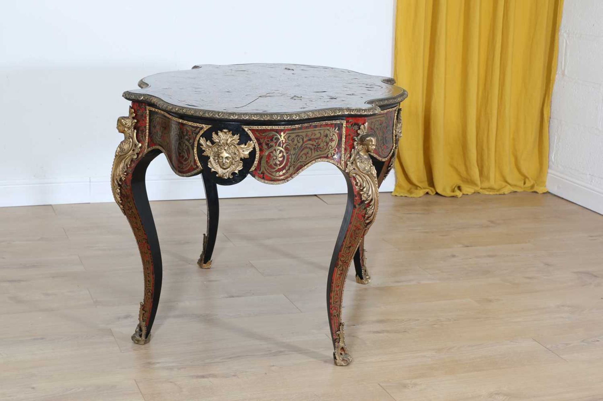 A French Napoleon III tortoiseshell, bronze and ormolu centre table, - Image 5 of 6