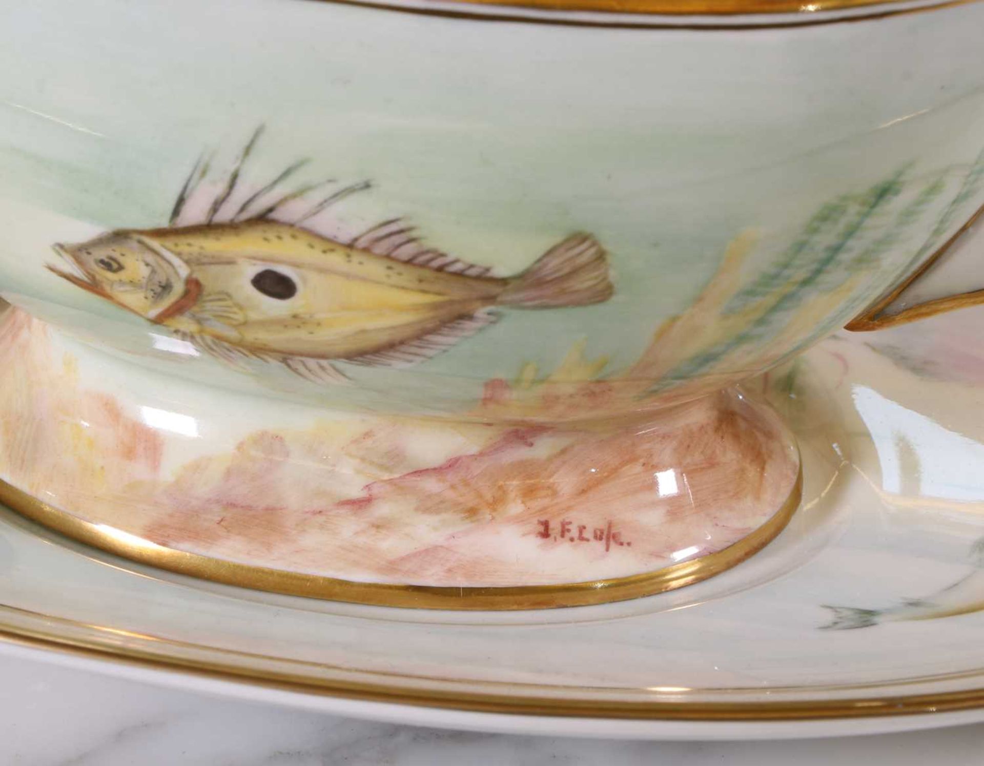 A Minton porcelain fish service, - Image 17 of 32