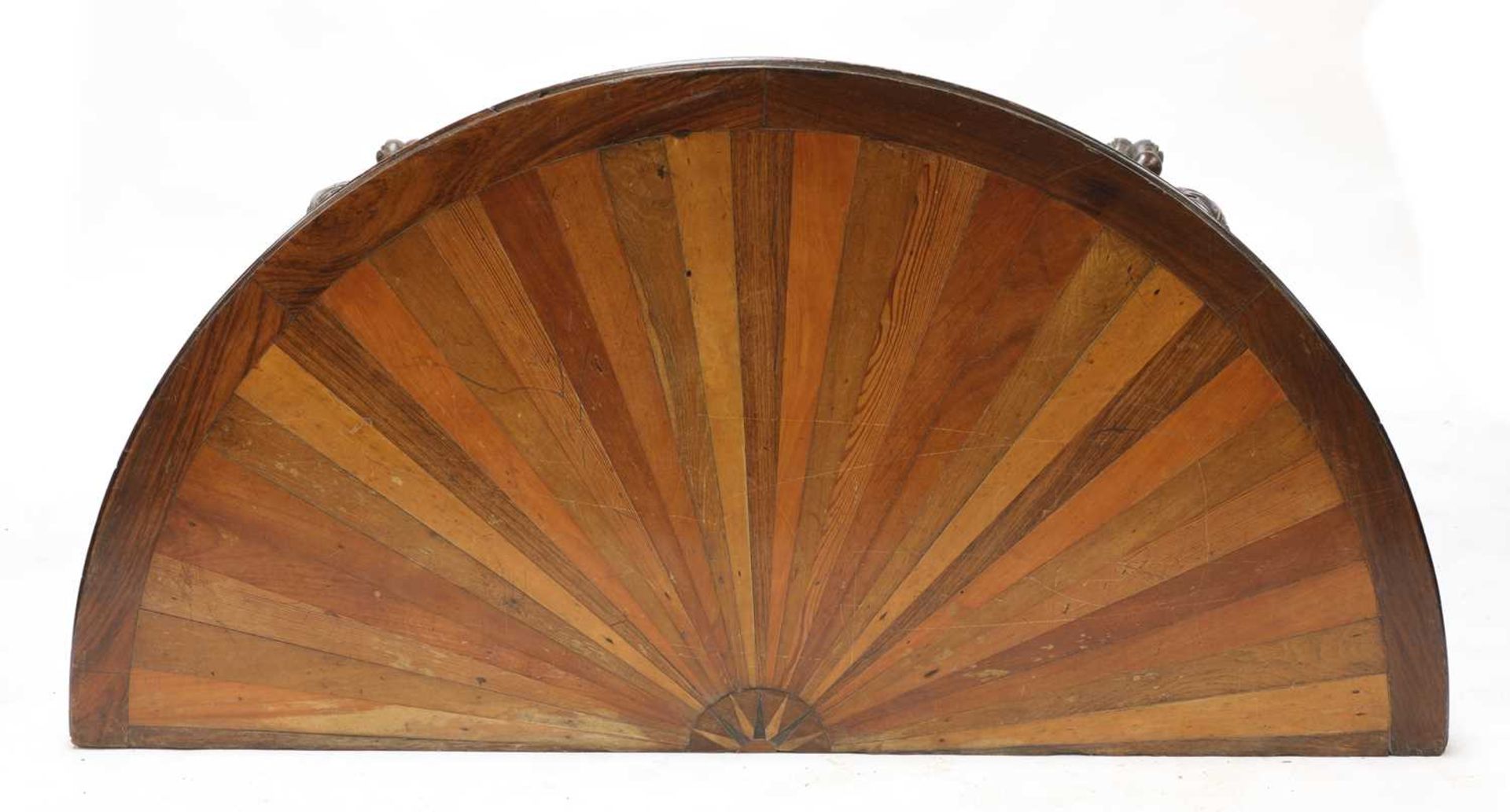 A Sri Lankan hardwood demilune pier table, - Image 4 of 5