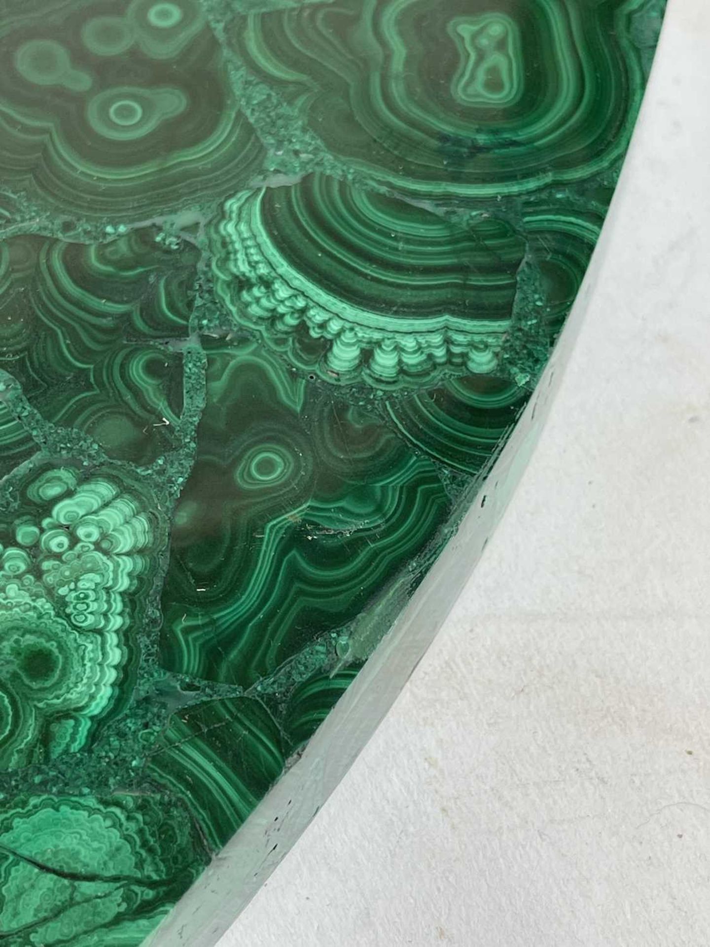 A near pair of malachite tabletops, - Image 14 of 55