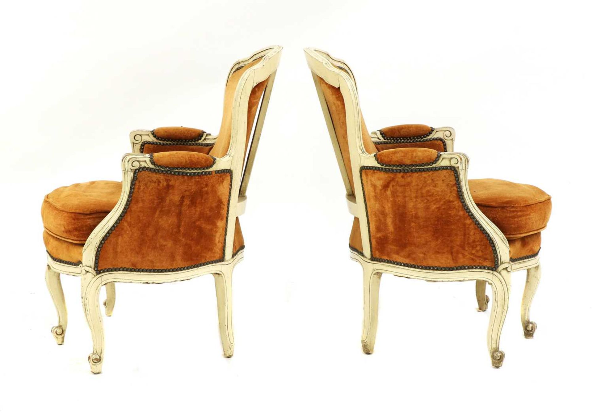 A pair of French Louis XV-style fauteuils, - Image 6 of 8