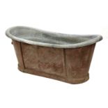A French zinc bath tub,
