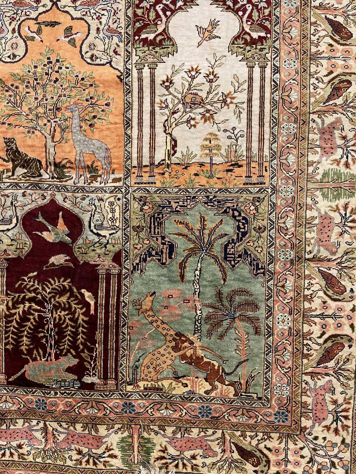 A Turkish silk Kayseri rug, - Image 11 of 12