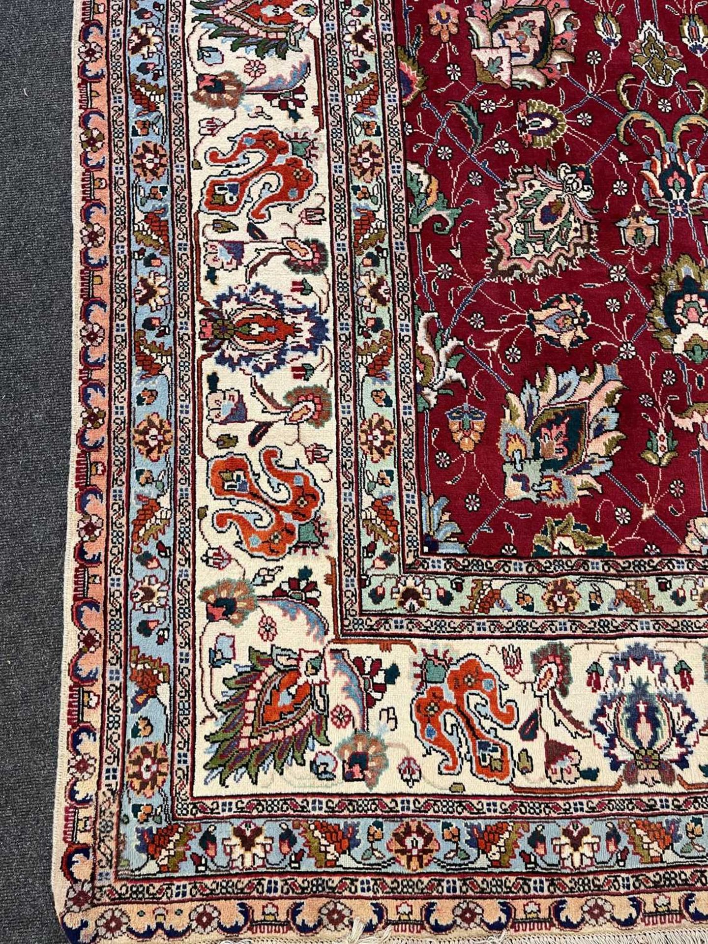 A Persian Tabriz carpet, - Image 8 of 16