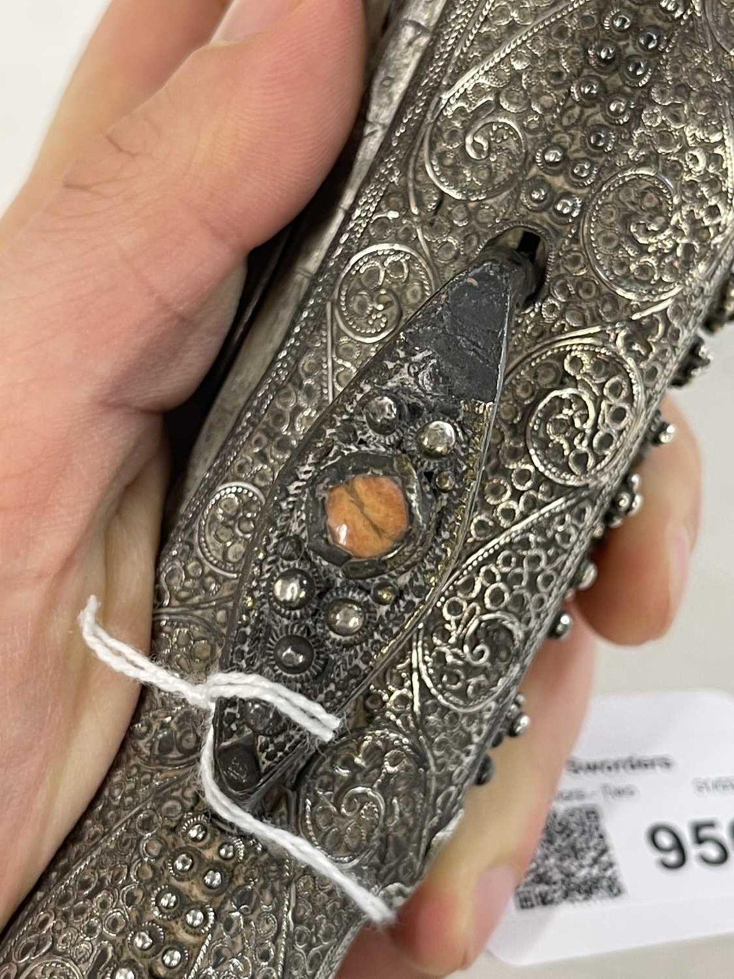 A Turkish silver-mounted flintlock pistol, - Bild 28 aus 45