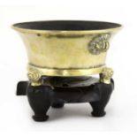 A Chinese bronze incense burner,