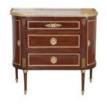 A French Louis XVI-style mahogany and ormolu mounted commode,