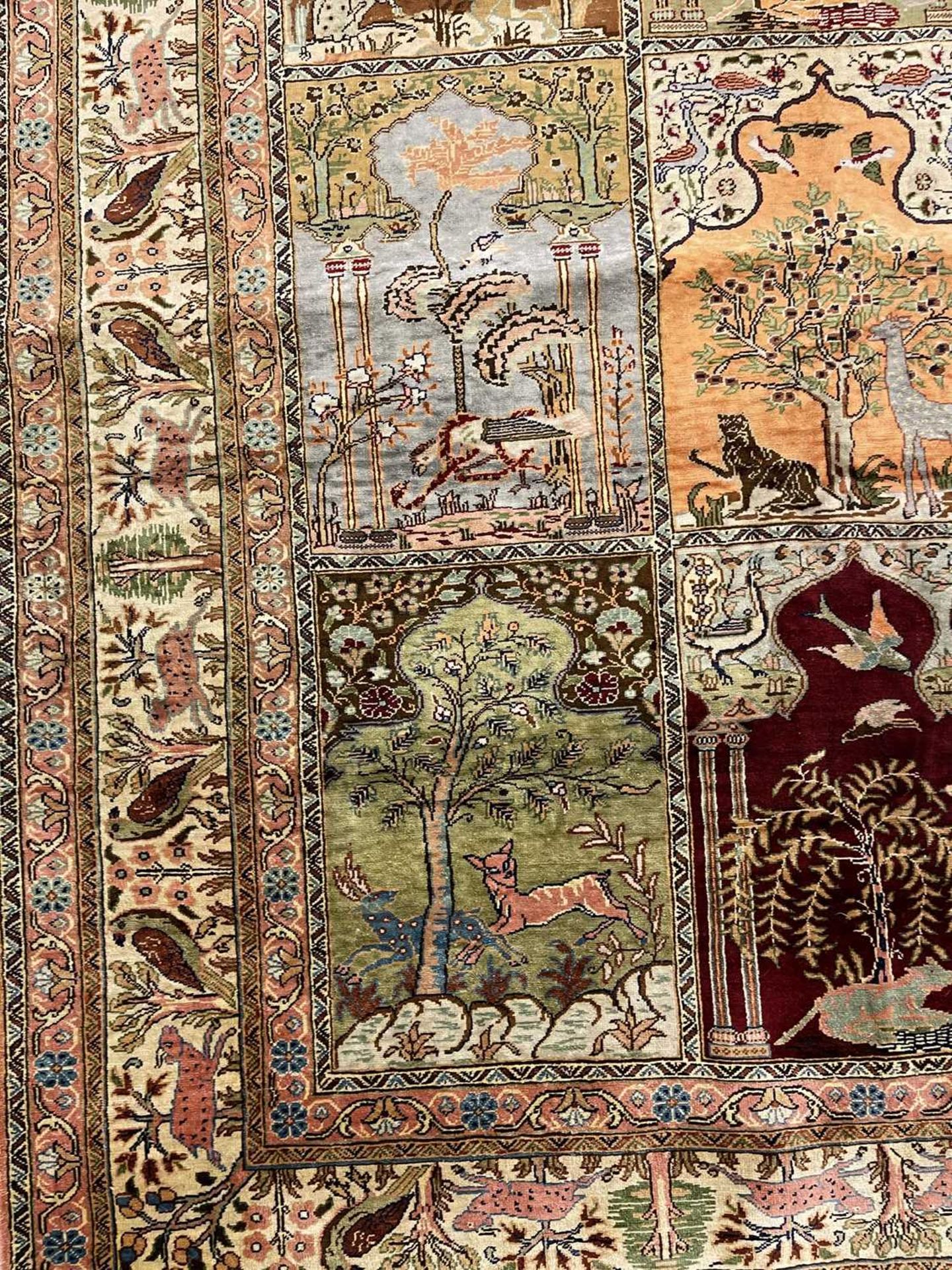 A Turkish silk Kayseri rug, - Image 8 of 12