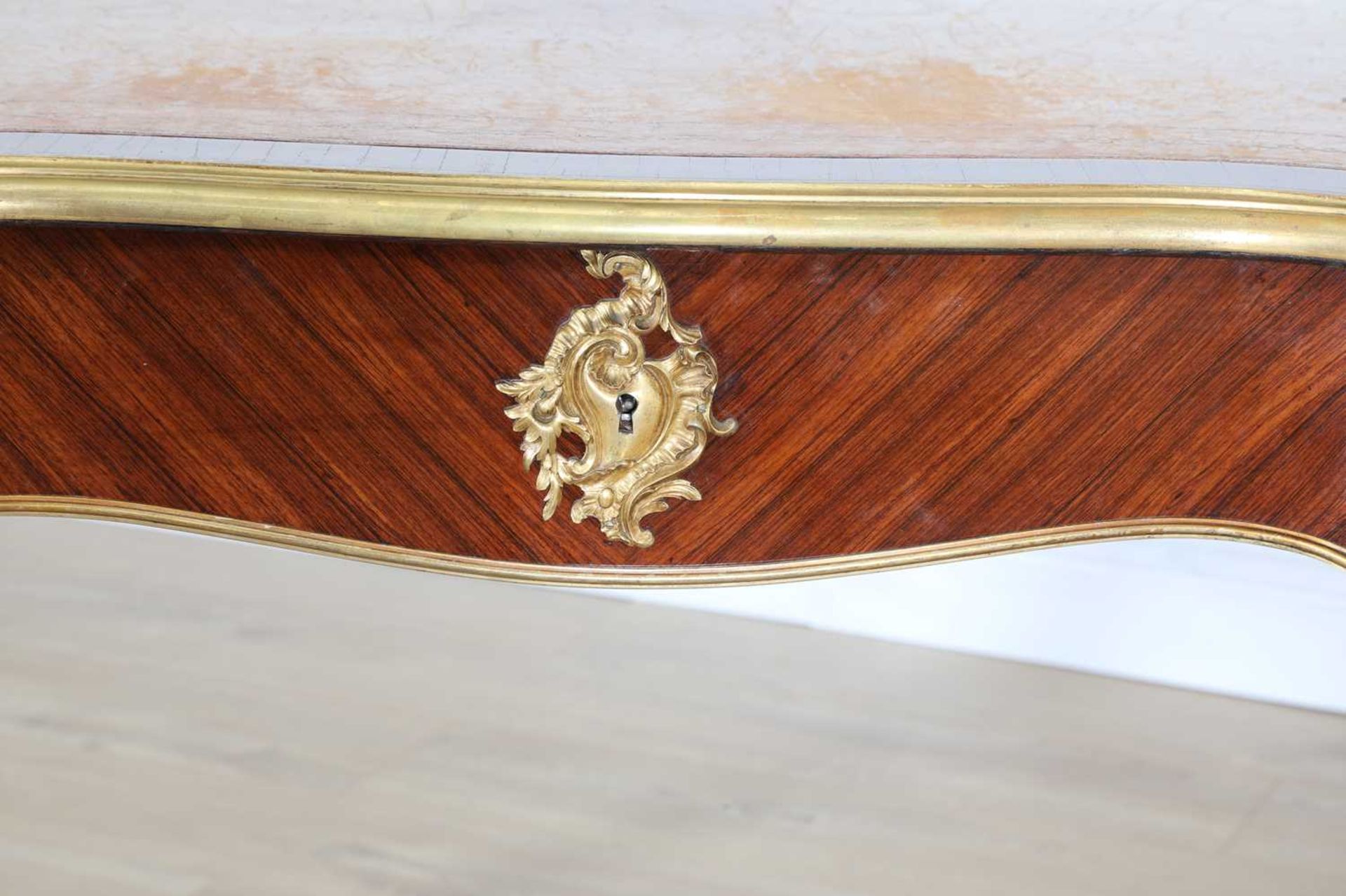 A French Louis XV-style kingwood and ormolu mounted bureau plat, - Image 10 of 12