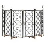 A pair of French painted wrought iron country house gates,