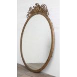 A large gilt overmantel mirror,