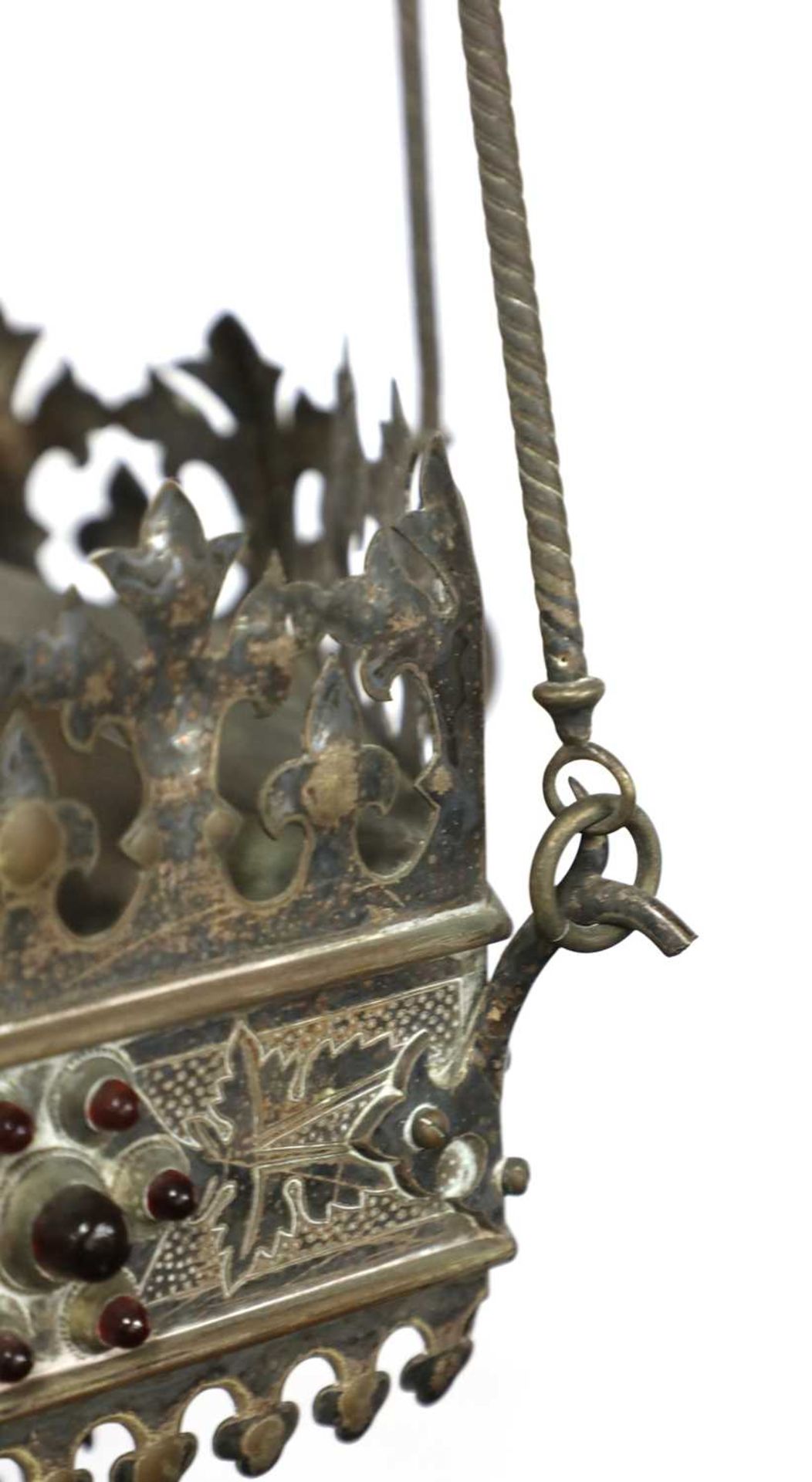 A silvered brass sanctuary lamp - Image 3 of 4