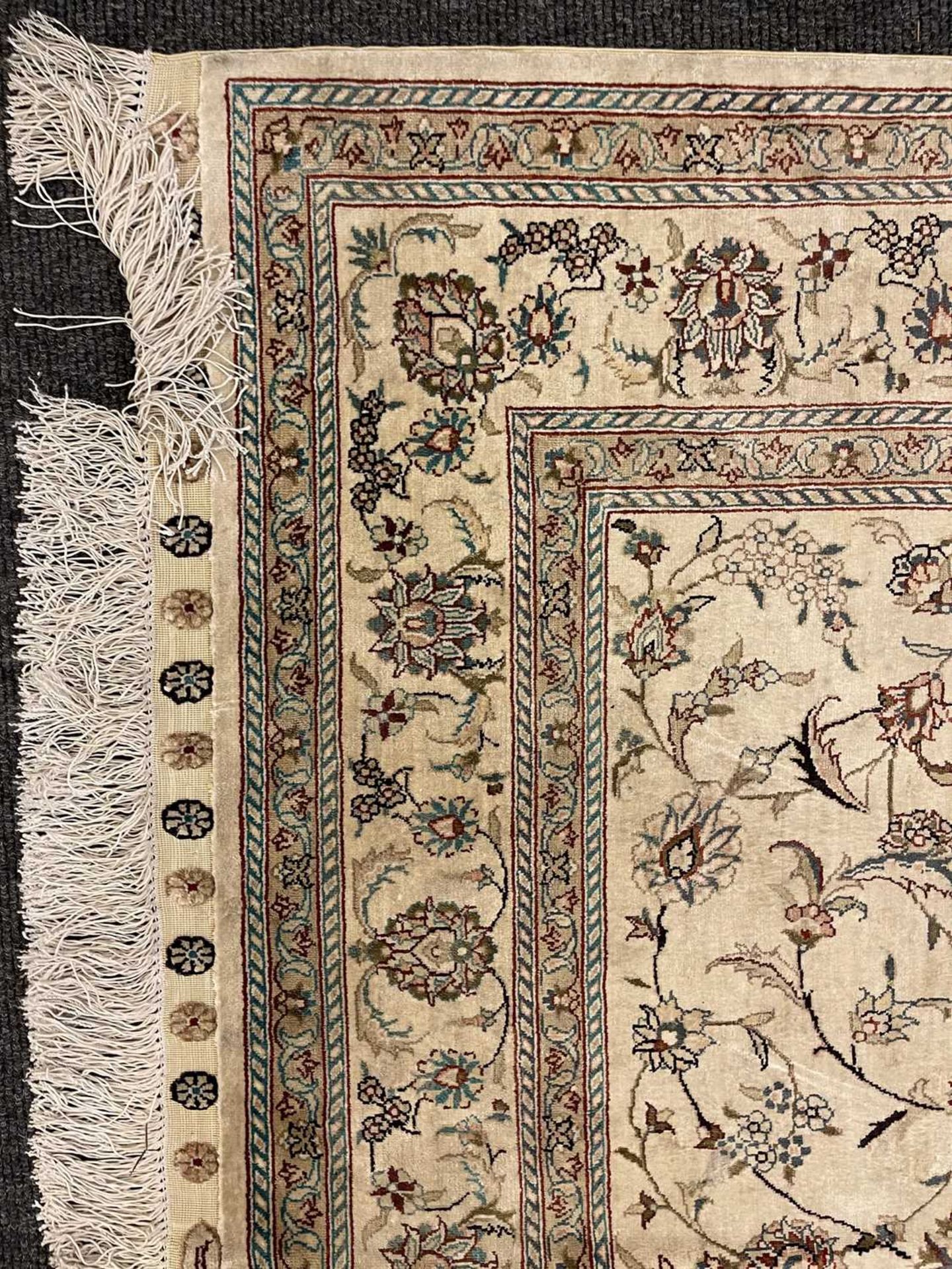 A Persian wool and silk Tabriz rug, - Image 6 of 17