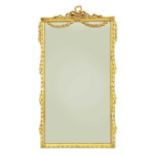 A French giltwood pier mirror,
