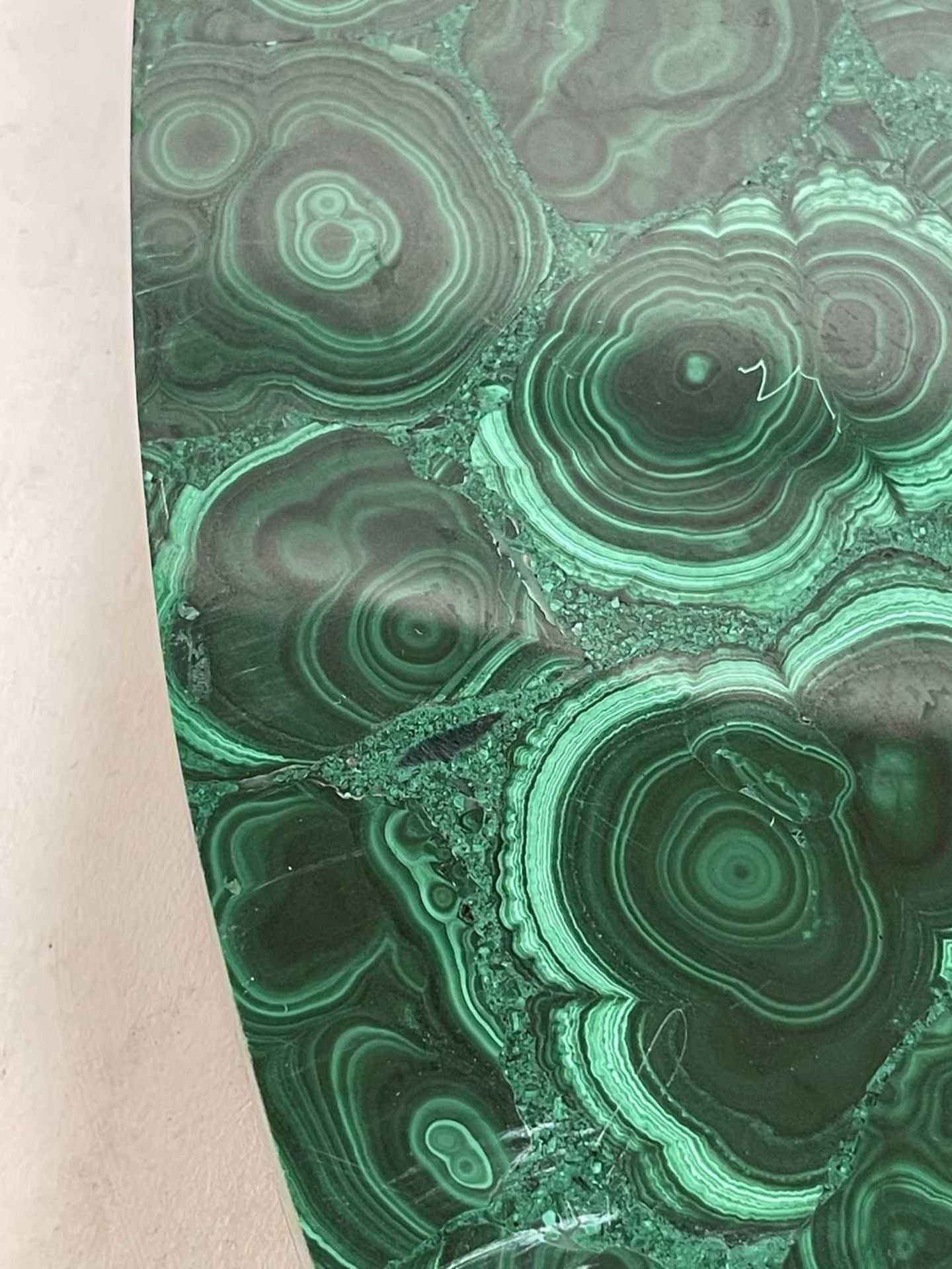 A near pair of malachite tabletops, - Image 8 of 55