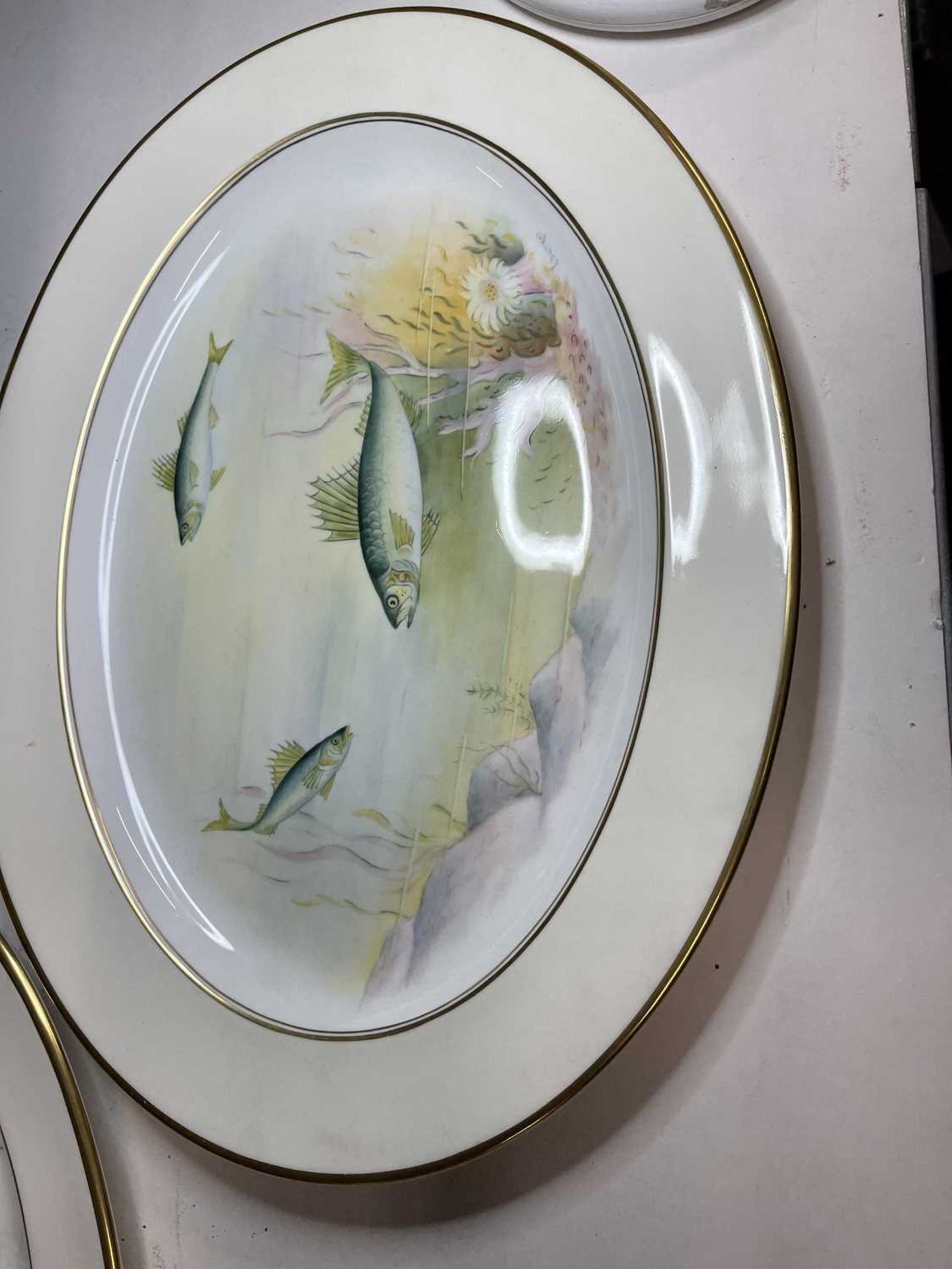 A Minton porcelain fish service, - Image 30 of 32