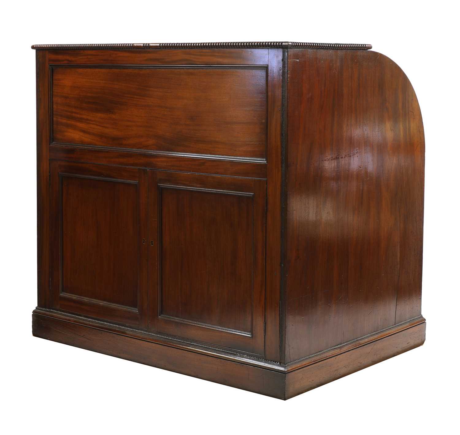 A large mahogany roll-top estate desk, - Image 7 of 7