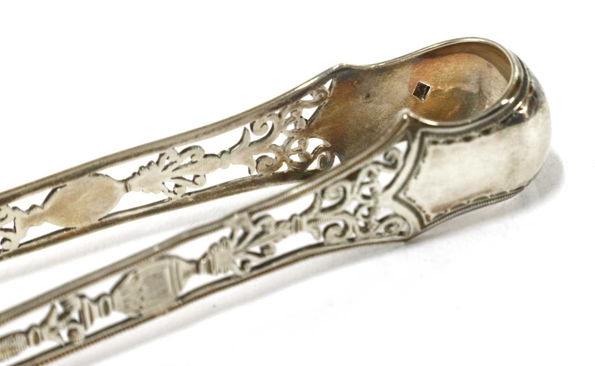 A pair of George III silver sugar tongs, - Image 8 of 28