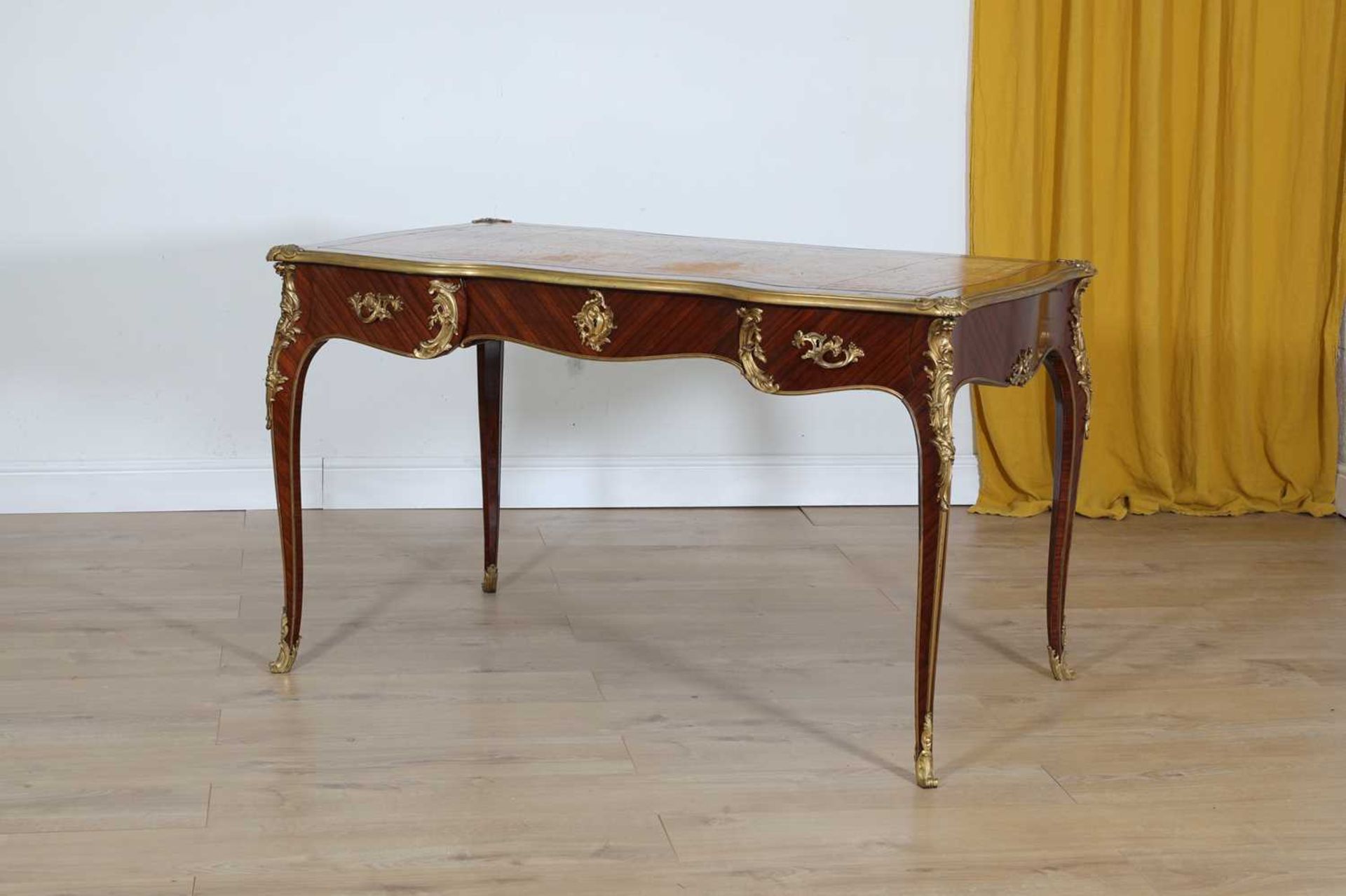 A French Louis XV-style kingwood and ormolu mounted bureau plat, - Image 2 of 12