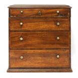 A George III strung mahogany apothecary's chest,