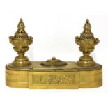 A Swedish Empire gilt-bronze standish,