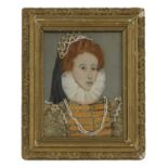 A textile portrait of Elizabeth I,
