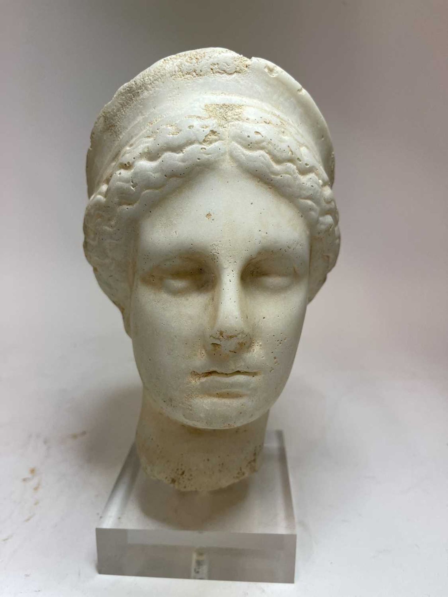 A grand tour carved marble or limestone head of Diana, - Image 17 of 30