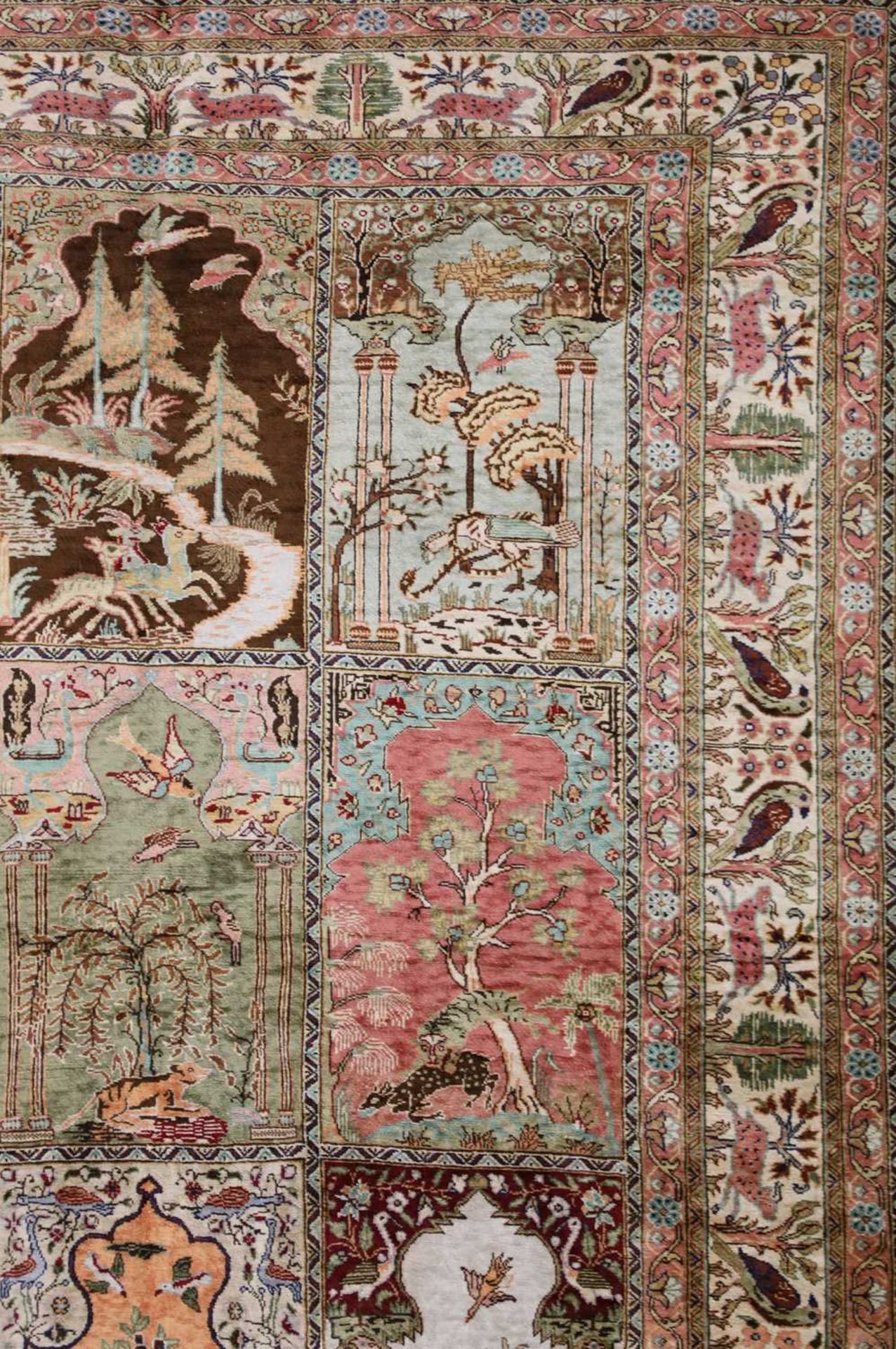 A Turkish silk Kayseri rug, - Image 5 of 12