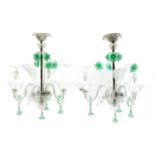 A pair of Murano glass chandeliers,