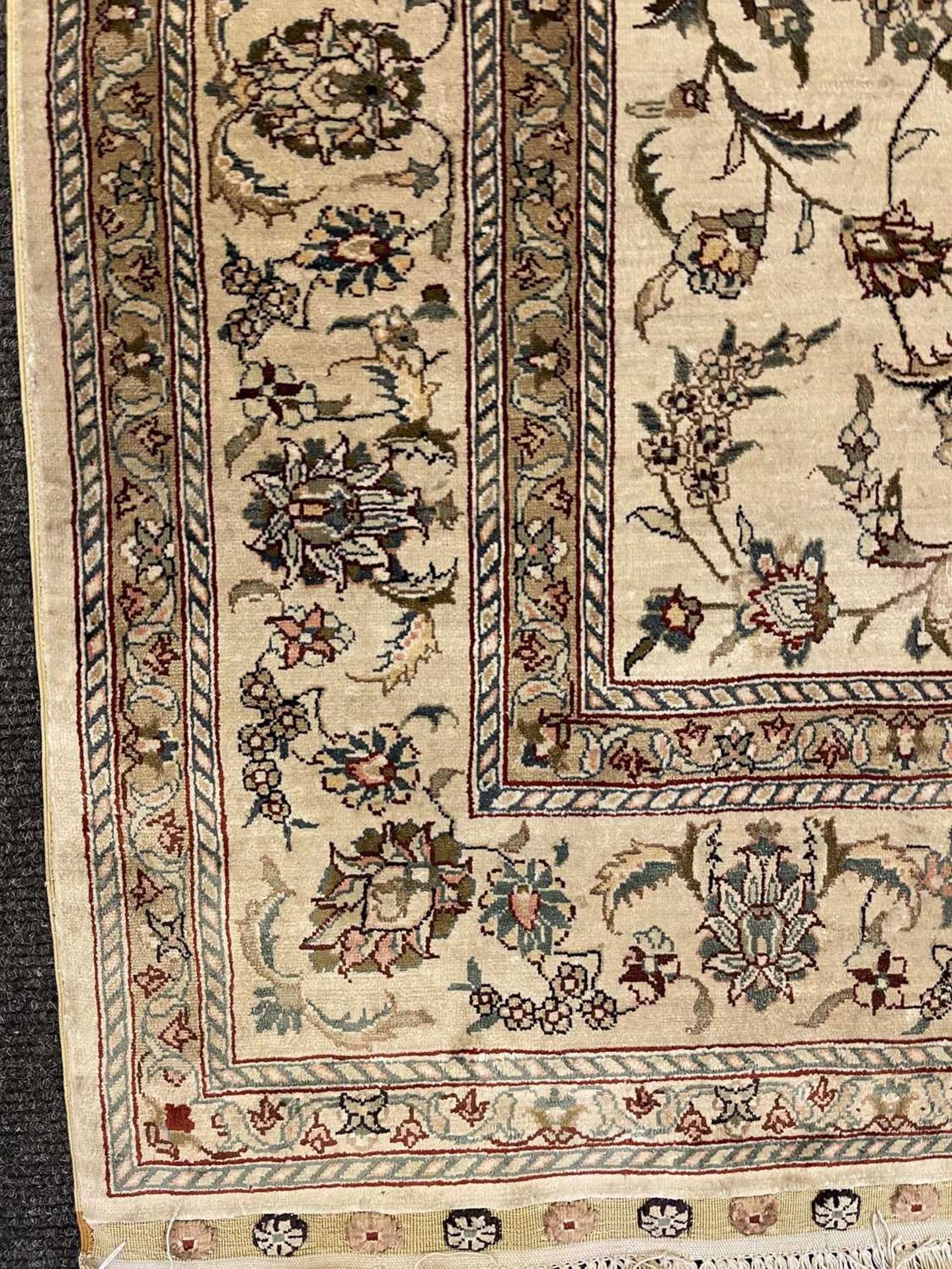 A Persian wool and silk Tabriz rug, - Image 4 of 17