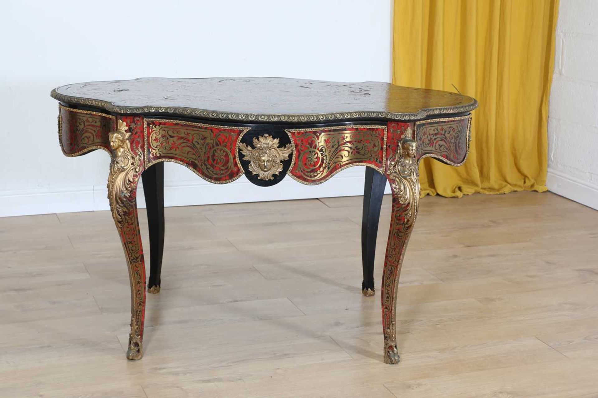 A French Napoleon III tortoiseshell, bronze and ormolu centre table, - Image 2 of 6