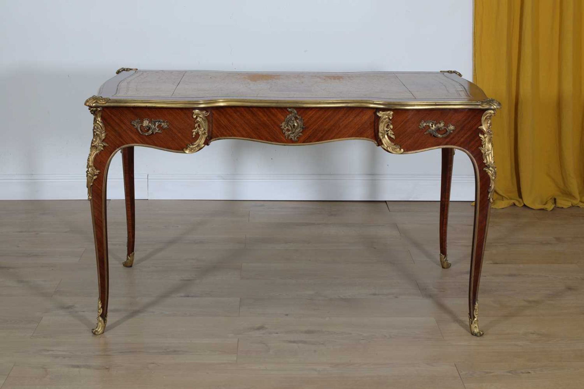 A French Louis XV-style kingwood and ormolu mounted bureau plat, - Image 4 of 12