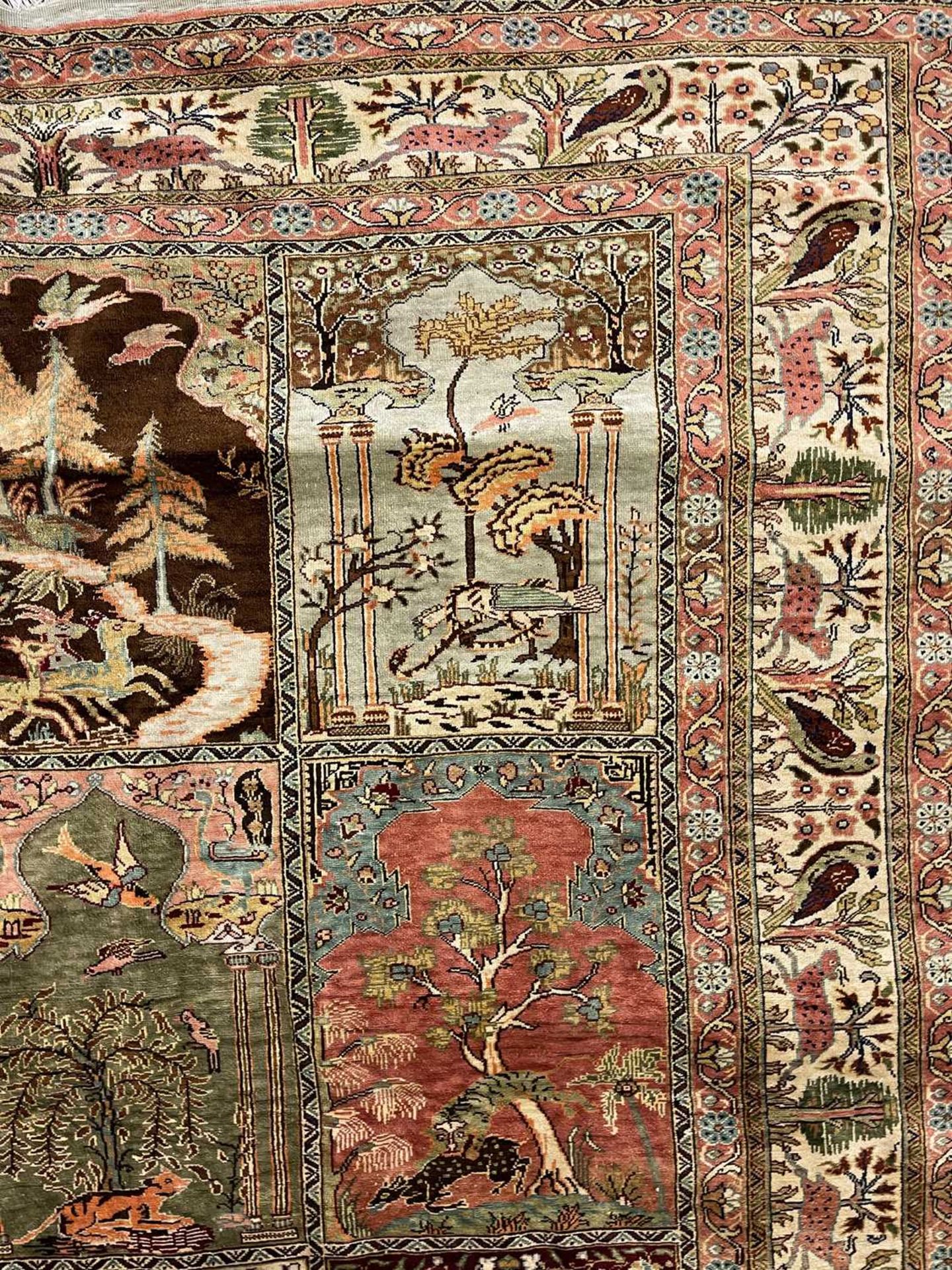 A Turkish silk Kayseri rug, - Image 9 of 12