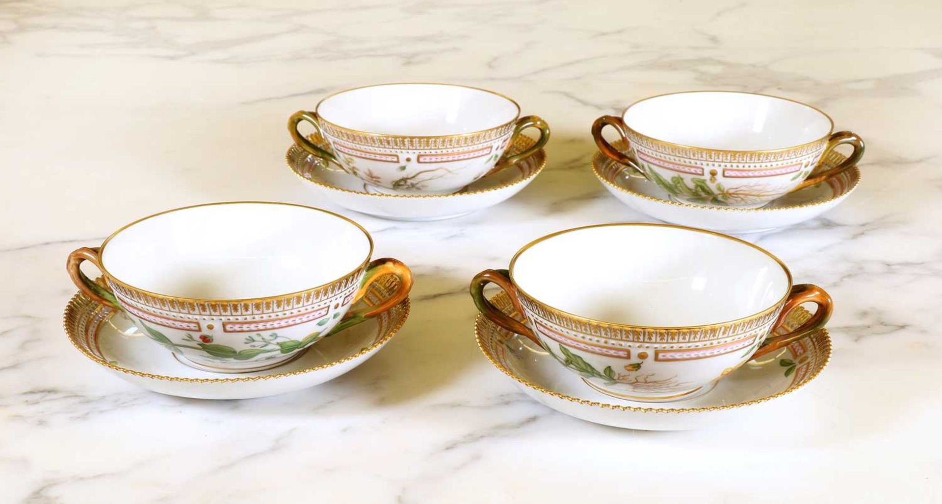 An extensive Royal Copenhagen 'Flora Danica' porcelain dinner service, - Image 24 of 139