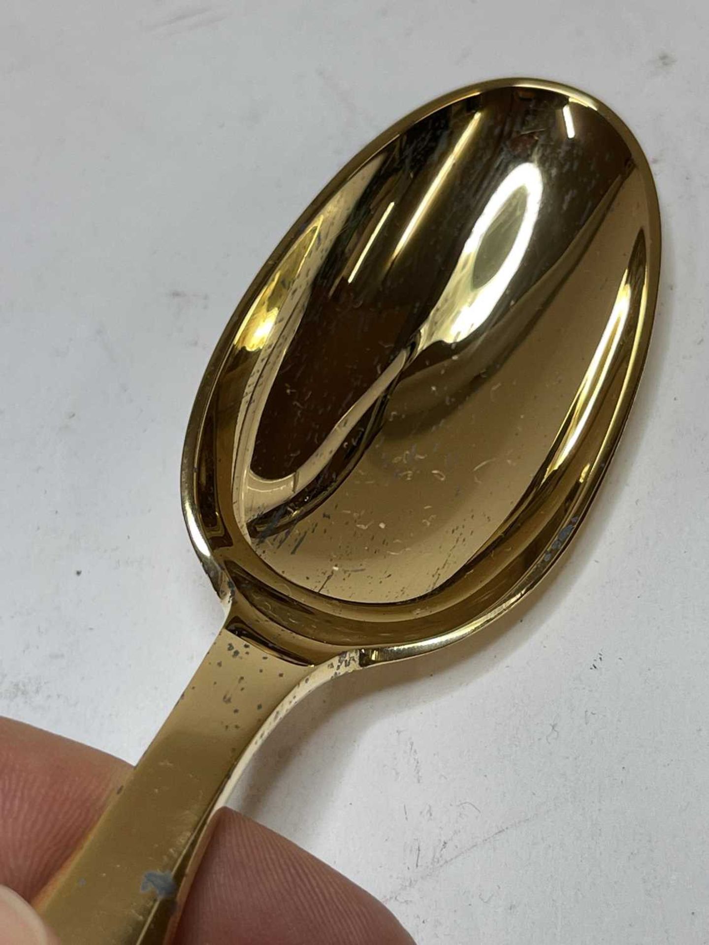 A part canteen of Royal Copenhagen 'Flora Danica' porcelain and silver-gilt cutlery, - Image 65 of 109