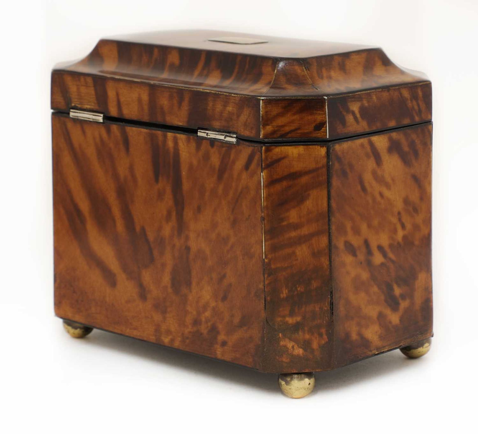 A tortoiseshell tea caddy, - Bild 3 aus 5