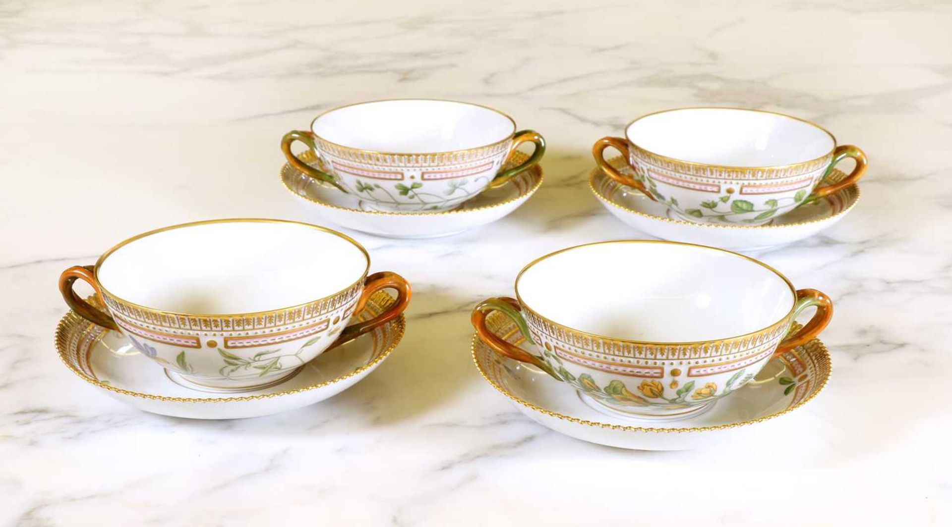 An extensive Royal Copenhagen 'Flora Danica' porcelain dinner service, - Image 21 of 139