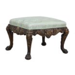 A George II-style mahogany stool,