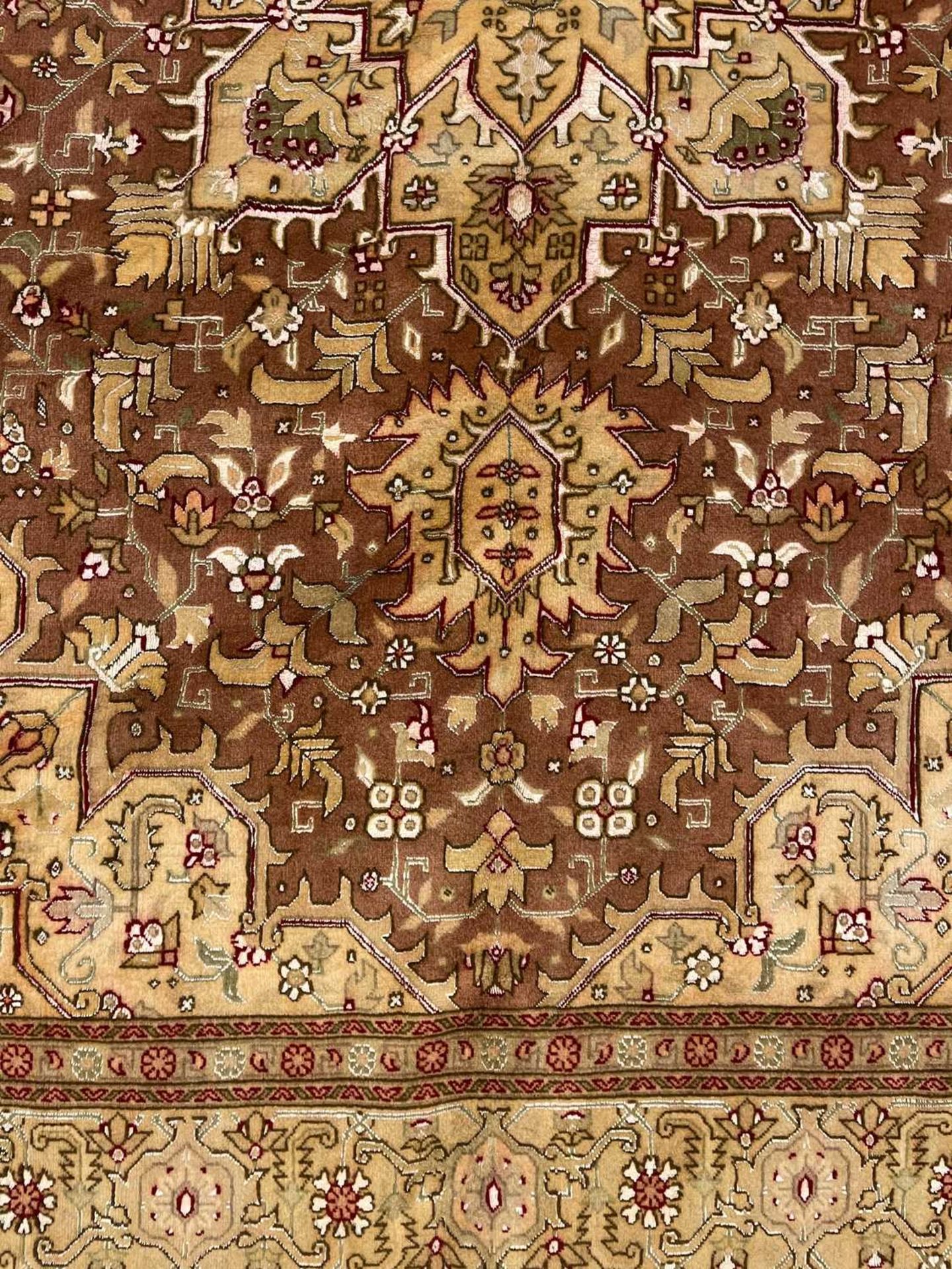 A fine Persian silk inlaid Tabriz rug, - Image 12 of 13