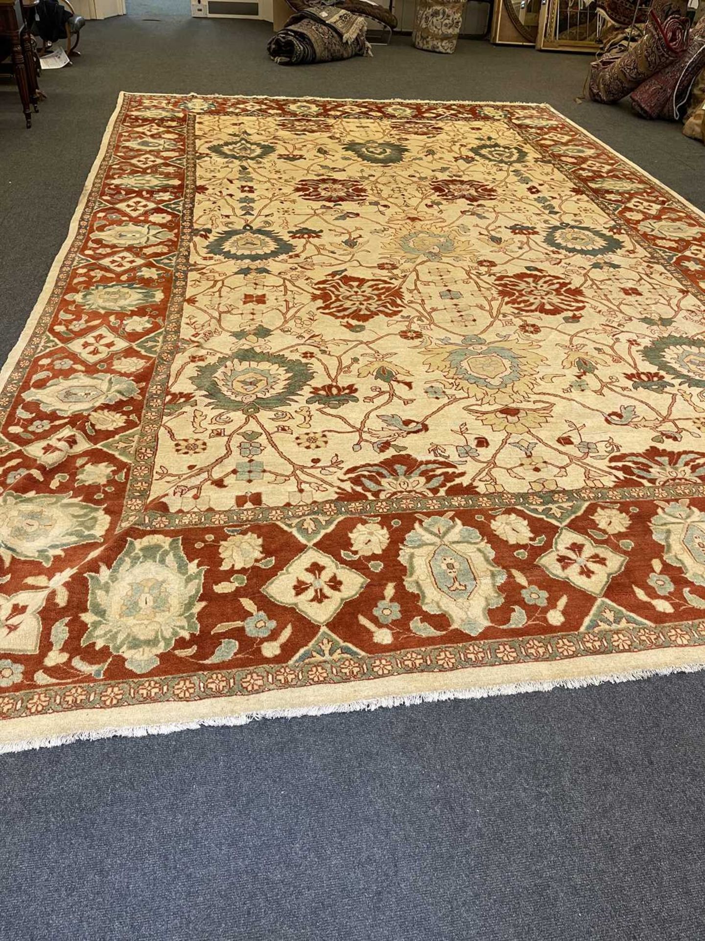 A large Persian Ziegler Sultanabad carpet, - Bild 11 aus 34