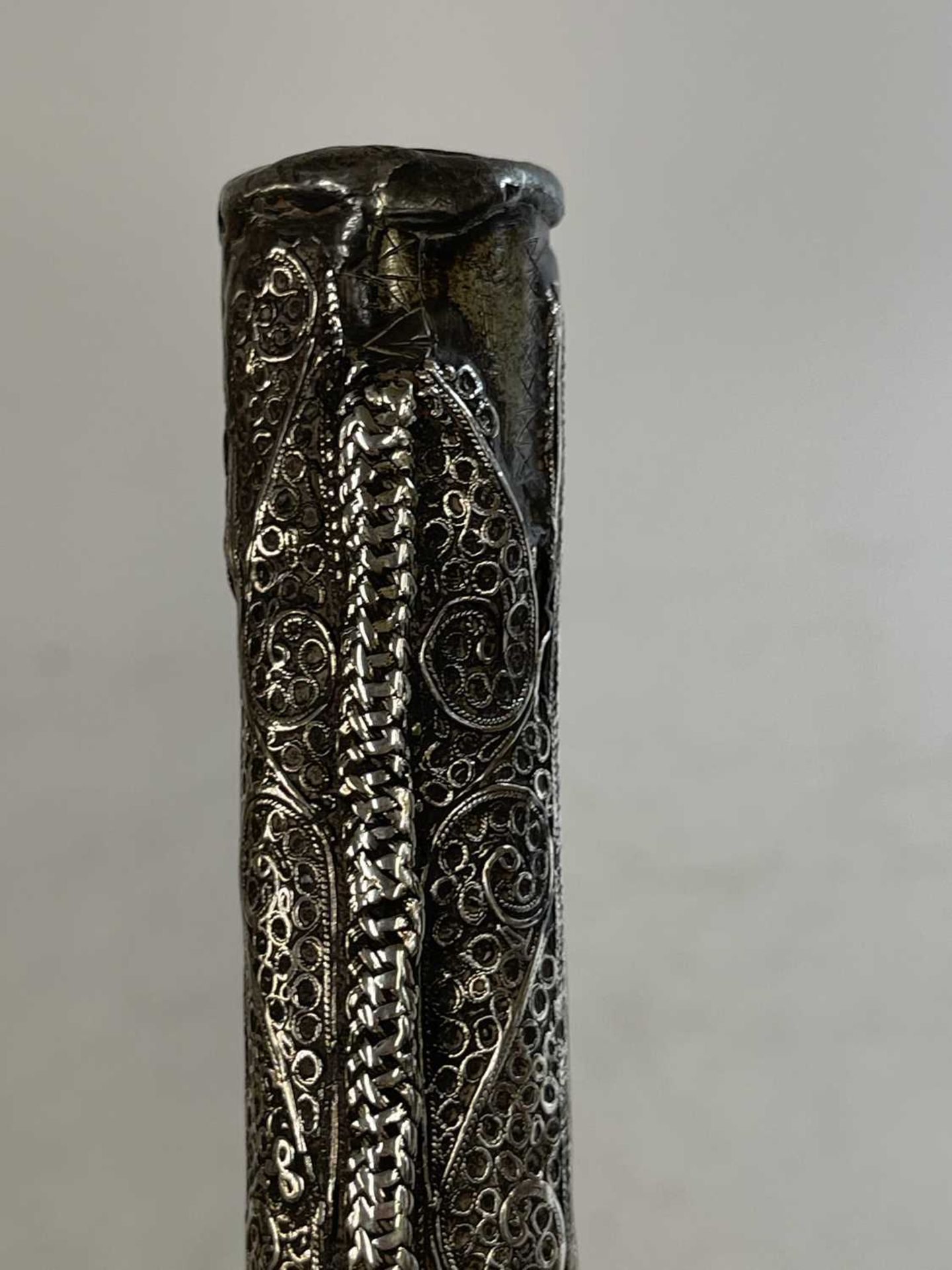 A Turkish silver-mounted flintlock pistol, - Bild 30 aus 45