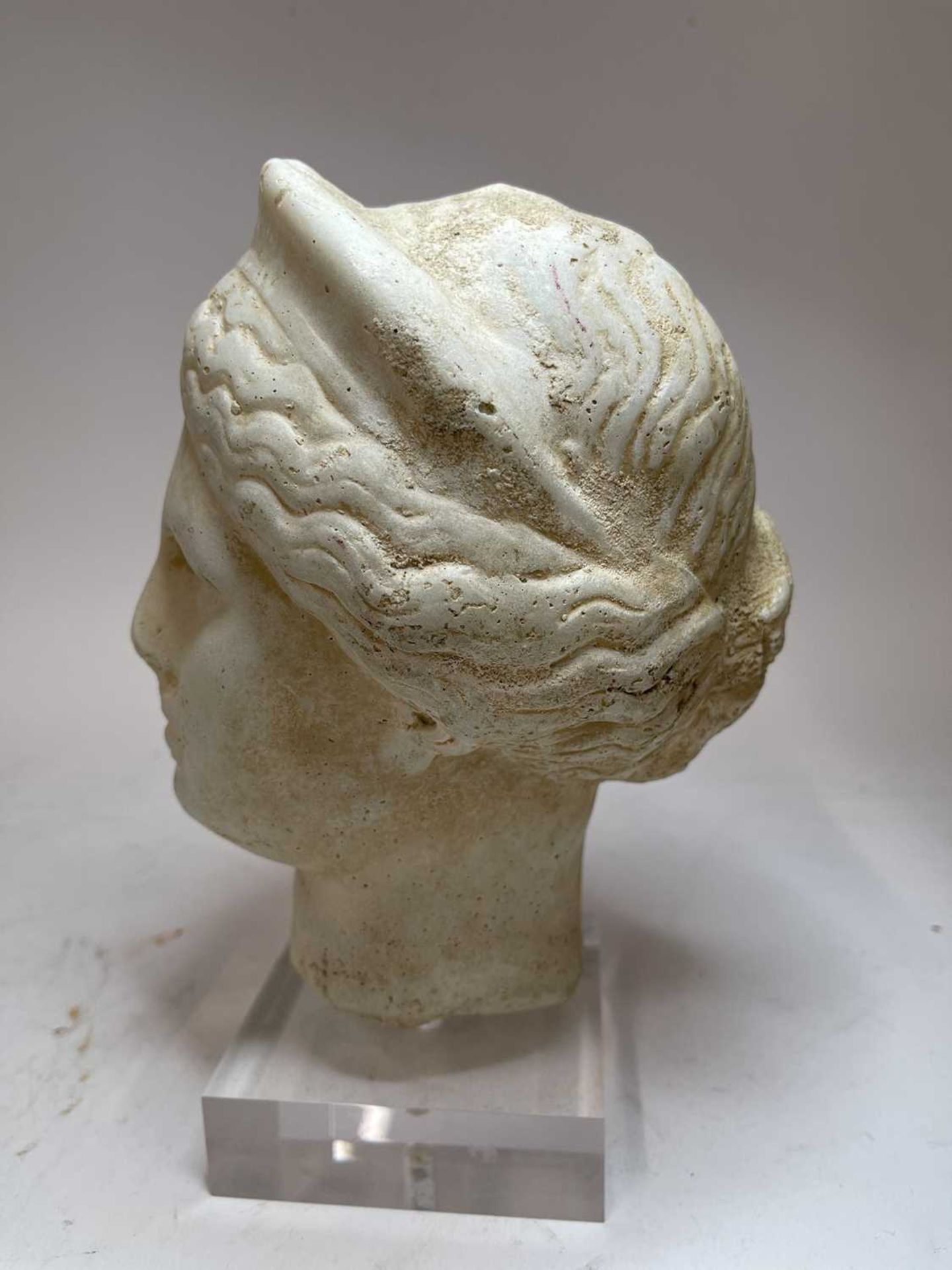 A grand tour carved marble or limestone head of Diana, - Image 11 of 30